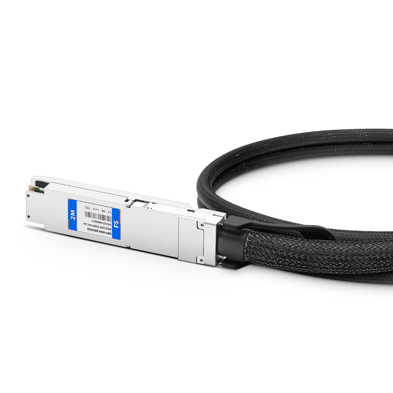 Refurb Squared 2m (7ft) Cisco Compatible 800G OSFP 8 x 100G PAM4 Finned Top to 2 x 400G OSFP 4 x 100G PAM4 Flat Top Passive Direct Attach Copper Breakout Cable