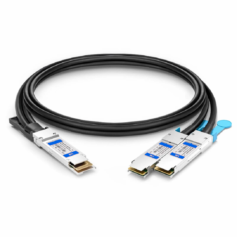 Refurb Squared 5m (16ft) NVIDIA/Mellanox Compatible 400G QSFP-DD 8 x 50G PAM4 to 2 x 200G QSFP56 4 x 50G PAM4 Ethernet Active Direct Attach Copper Breakout Cable
