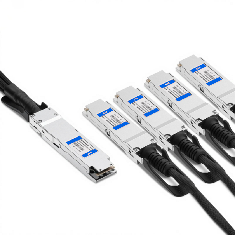 Refurb Squared 3m (10ft) Arista Networks C-Q200-4S50-3M Compatible 200G QSFP56 4 x 50G PAM4 to 4 x 50G SFP56 50G PAM4 Passive Direct Attach Copper Breakout Cable