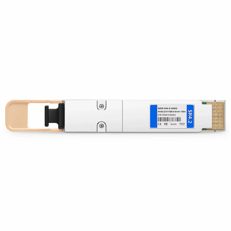 Refurb Squared Cisco QDD-400G-SR4.2-BD Compatible 400GBASE-SR4.2 QSFP-DD 8 x 50G PAM4 850nm 100m DOM MPO-12/UPC MMF Optical Transceiver Module, Breakout to 4 x 100G-SR1.2