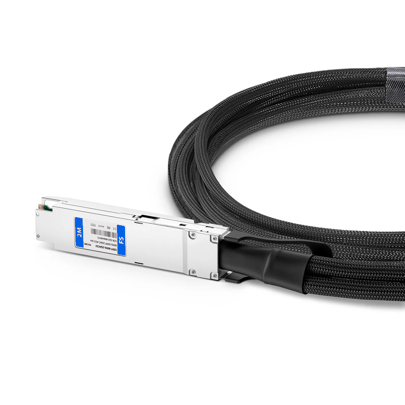 Refurb Squared 2m (7ft) NVIDIA/Mellanox MCA7J65-N002 Compatible 800G Twin-port OSFP 8 x 100G PAM4 Finned Top to 2 x 400G QSFP112 4 x 100G PAM4 Ethernet Active Direct Attach Copper Breakout Cable