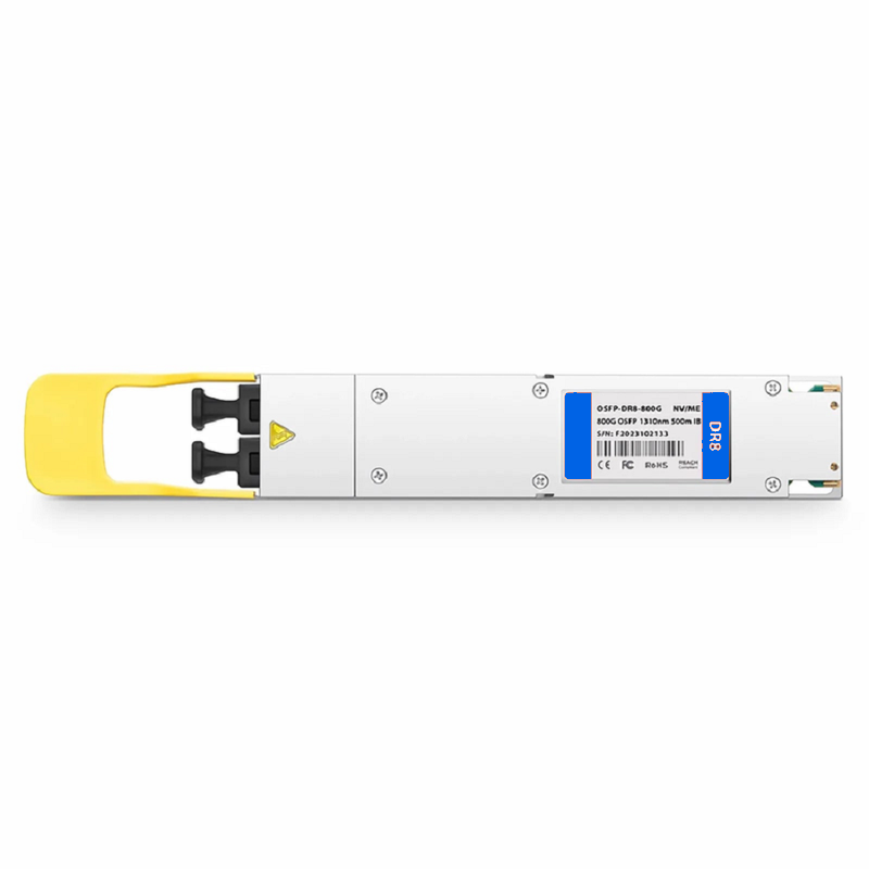 Refurb Squared Juniper Networks OSFP-2X400G-DR4 Compatible 800GBASE-DR8 OSFP Finned Top 8 x 100G PAM4 1310nm 500m DOM MPO-16/APC SMF Optical Transceiver Module, Breakout to 2 x 400G-DR4 and 8 x 100G-DR