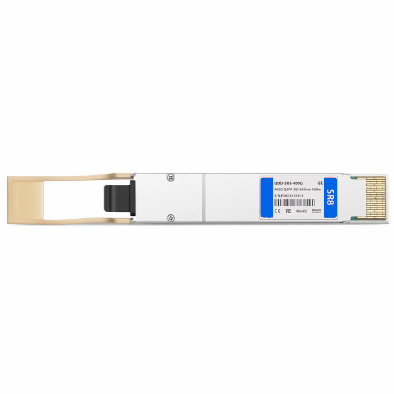 Refurb Squared Generic Compatible 400GBASE-SR4.2 QSFP-DD 8 x 50G PAM4 850nm 100m DOM MPO-12/UPC MMF Optical Transceiver Module, Breakout to 4 x 100G-SR1.2