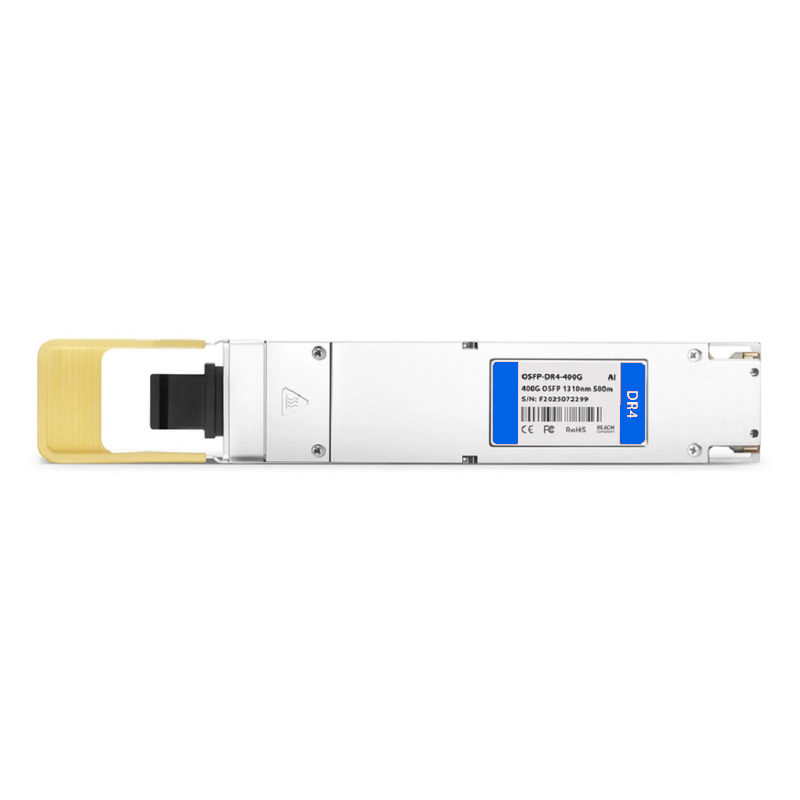 Refurb Squared Generic Compatible 400GBASE-DR4 OSFP Finned Top 8 x 50G PAM4 1310nm 500m DOM MPO-12/APC SMF Optical Transceiver Module, Breakout to 4 x 100G-DR
