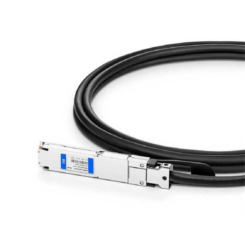 Refurb Squared 0.5m (2ft) Generic Compatible 200G QSFP-DD 8 x 25G NRZ to 2 x 100G QSFP28 4 x 25G NRZ Passive Direct Attach Copper Breakout Cable