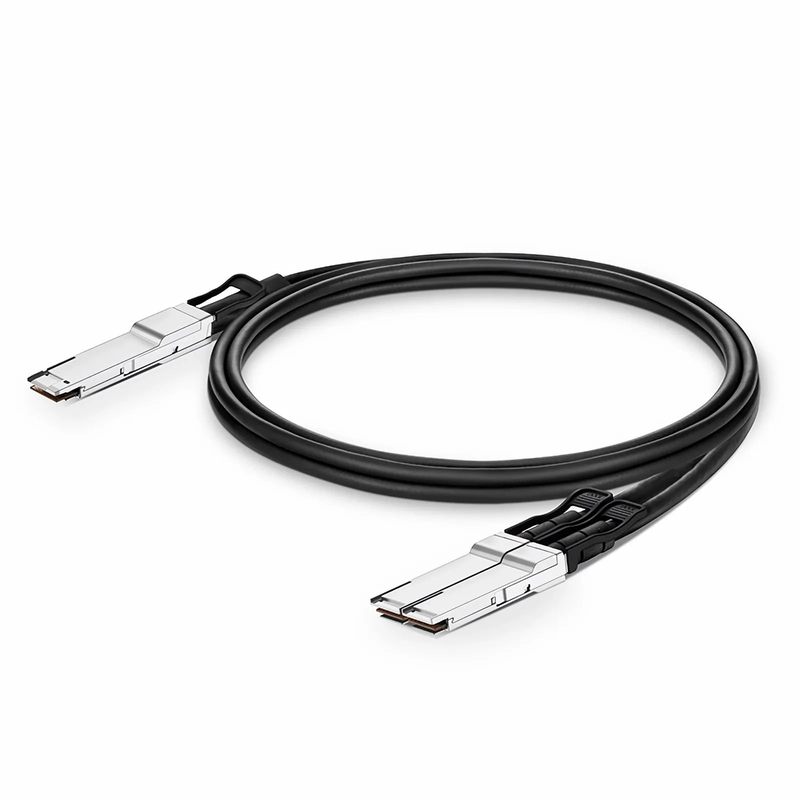Refurb Squared 1m (3ft) Dell Compatible 200G QSFP-DD 8 x 25G NRZ to 2 x 100G QSFP28 4 x 25G NRZ Passive Direct Attach Copper Breakout Cable