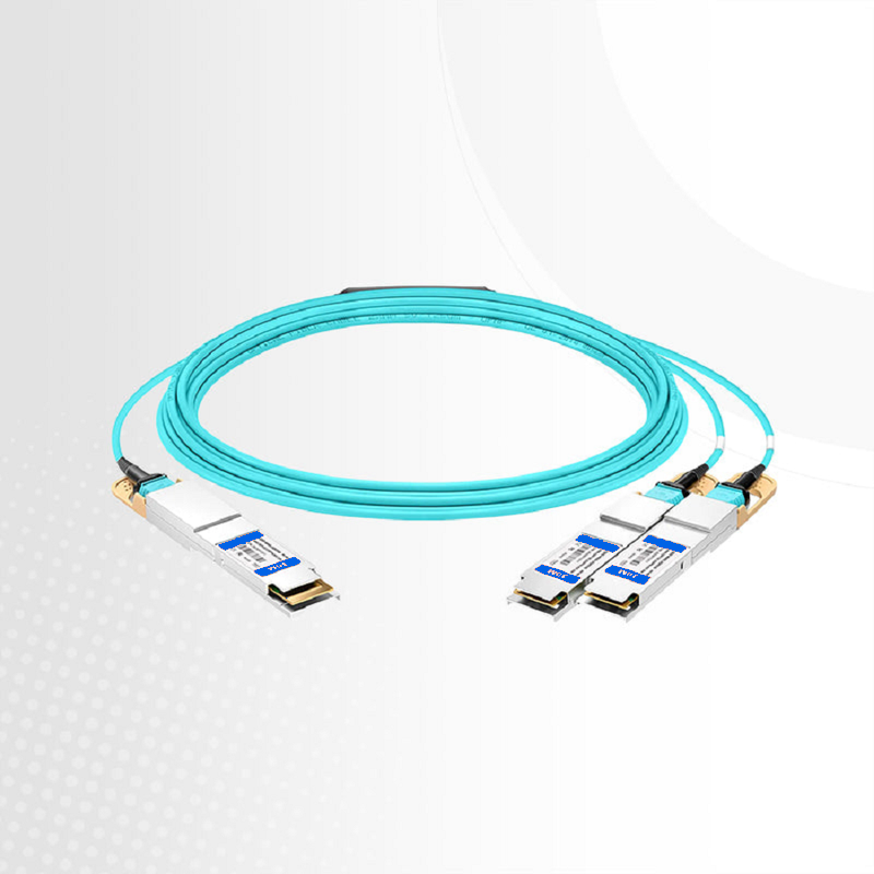 Refurb Squared 3m (10ft) NVIDIA/Mellanox Compatible 400G QSFP-DD 8 x 50G PAM4 to 2 x 200G QSFP56 4 x 50G PAM4 Ethernet Active Optical Breakout Cable