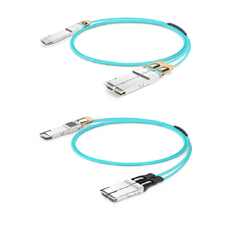 Refurb Squared 3m (10ft) H3C Compatible 400G QSFP-DD 8 x 50G PAM4 to 2 x 200G QSFP56 4 x 50G PAM4 Active Optical Breakout Cable