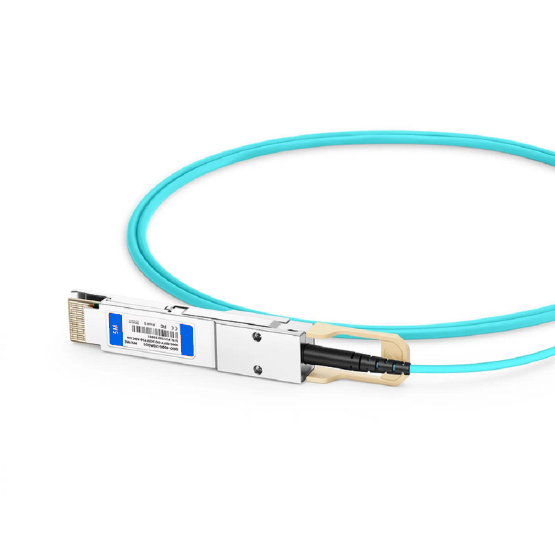 Refurb Squared 30m (98ft) Arista Networks Compatible 200G QSFP56 4 x 50G PAM4 to 2 x 100G QSFP28 4 x 25G NRZ Active Optical Breakout Cable