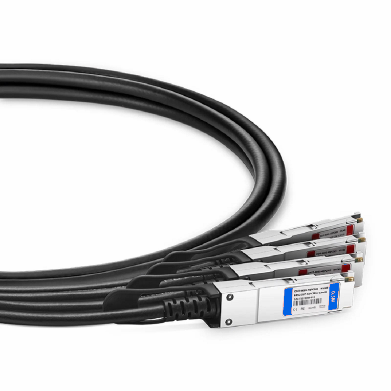 Refurb Squared 2m (7ft) Arista Networks CAB-O-2Q-400G-2M Compatible 400G OSFP 8 x 50G PAM4 Finned Top to 2 x 200G QSFP56 4 x 50G PAM4 Passive Direct Attach Copper Breakout Cable
