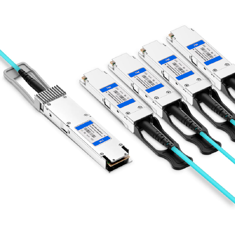 Refurb Squared 15m (49ft) Arista Networks Compatible 400G QSFP-DD 8 x 50G PAM4 to 4 x 100G QSFP28 4 x 25G NRZ Active Optical Breakout Cable
