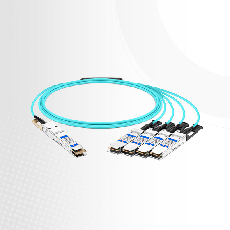 Refurb Squared 3m (10ft) Arista Networks Compatible 400G QSFP-DD 8 x 50G PAM4 to 4 x 100G QSFP28 4 x 25G NRZ Active Optical Breakout Cable