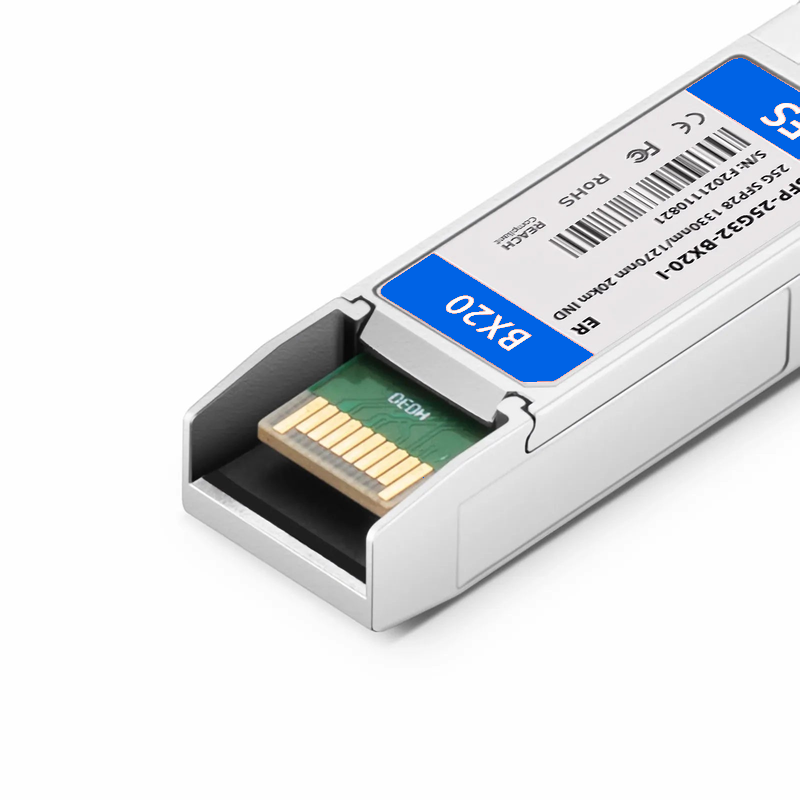 Refurb Squared Ericsson RDH10281/2 Compatible SFP28 25GBASE-BX20-D BiDi 1330nm-TX/1270nm-RX 20km DOM Simplex LC/UPC SMF Optical Transceiver Module For 5G Wireless (Industrial)