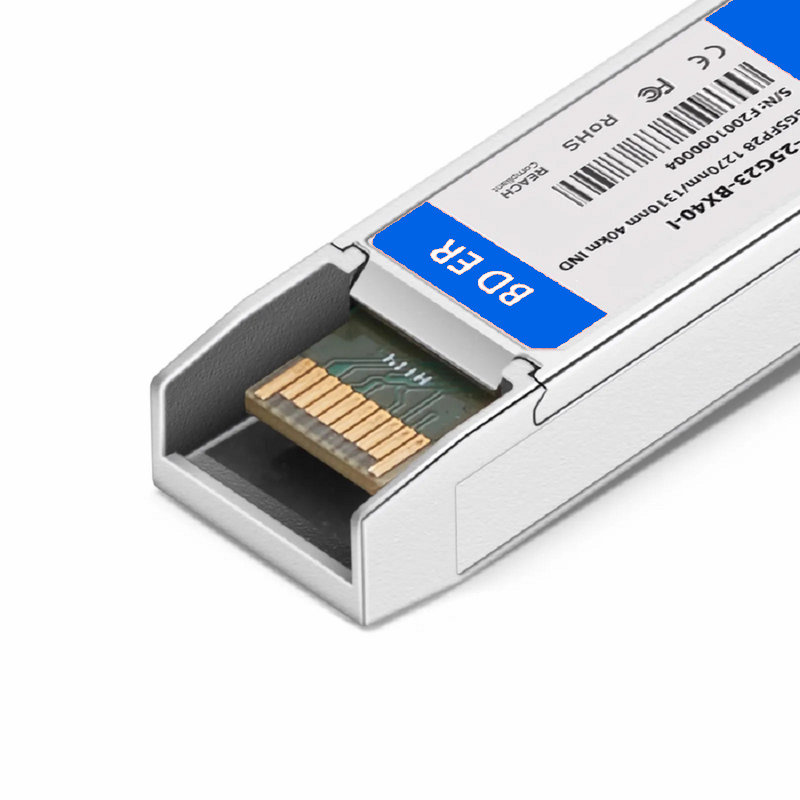 Refurb Squared NOKIA 3HE15380AB Compatible SFP28 25GBASE-BX40-D BiDi 1310nm-TX/1270nm-RX 40km DOM Simplex LC/UPC SMF Optical Transceiver Module For 5G Wireless (Industrial)