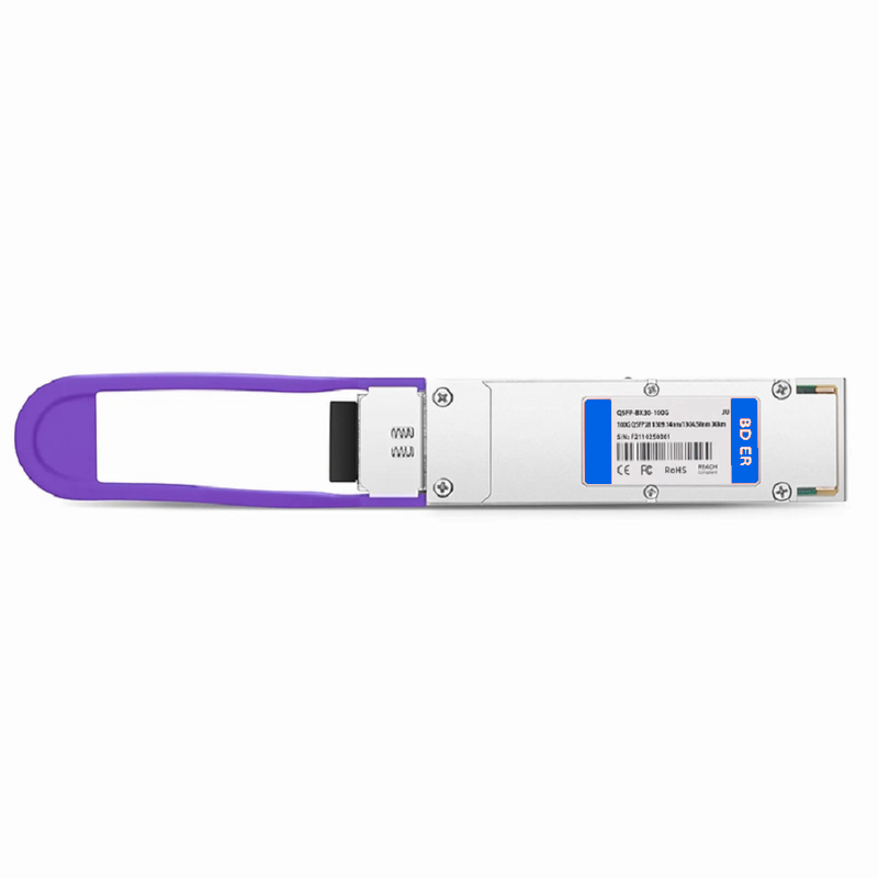 Refurb Squared Cisco Compatible 100GBASE-BX30-U QSFP28 BiDi 4 x 25G NRZ 1304.58nm-Tx/1309.14nm-Rx 30km DOM Simplex LC/UPC SMF Optical Transceiver Module