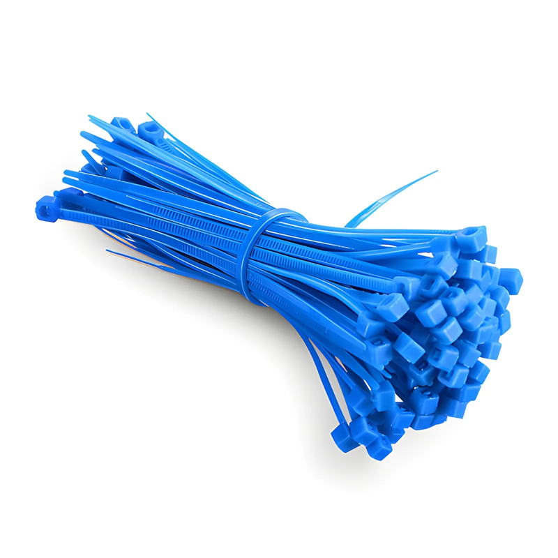 Refurb Squared 100-Pack 4in.L x 0.1in.W Self-Locking Nylon Cable Ties, Blue