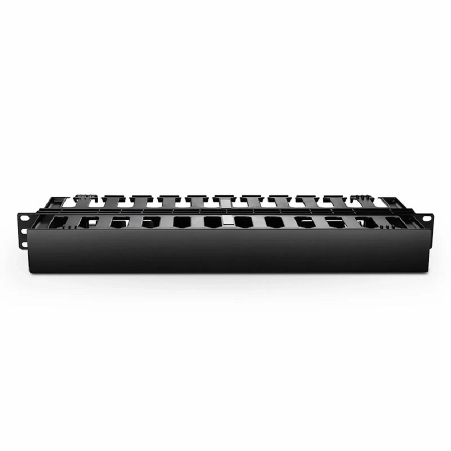 Refurb Squared Horizontal Dual Sided Manager, 1RU, Finger Duct with Cover, 6.85 in. Depth