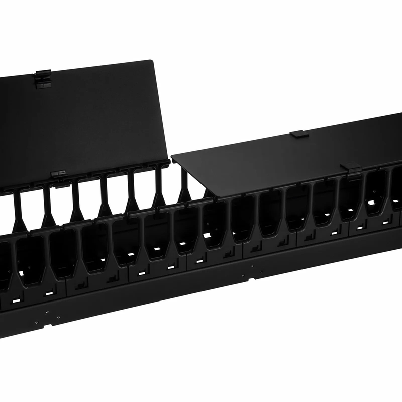 Refurb Squared Vertical Single Sided Steel Cable Manager, 45RU, Bend Radius Finger, 5.5 in. Wide