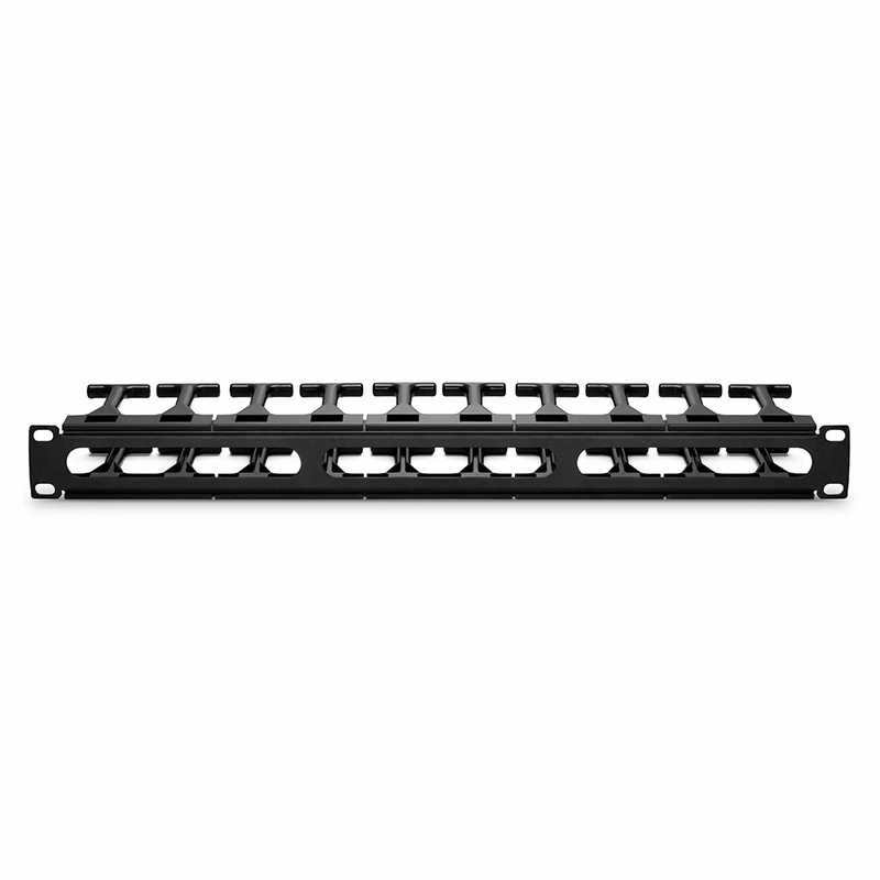 Refurb Squared Horizontal Single Sided Steel Manager, 1RU, Finger Duct with Cover, 4.44 in. Depth