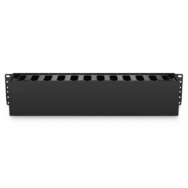 Refurb Squared Horizontal Single Sided Manager, 2RU, Finger Duct with Cover, 3.43 in. Depth