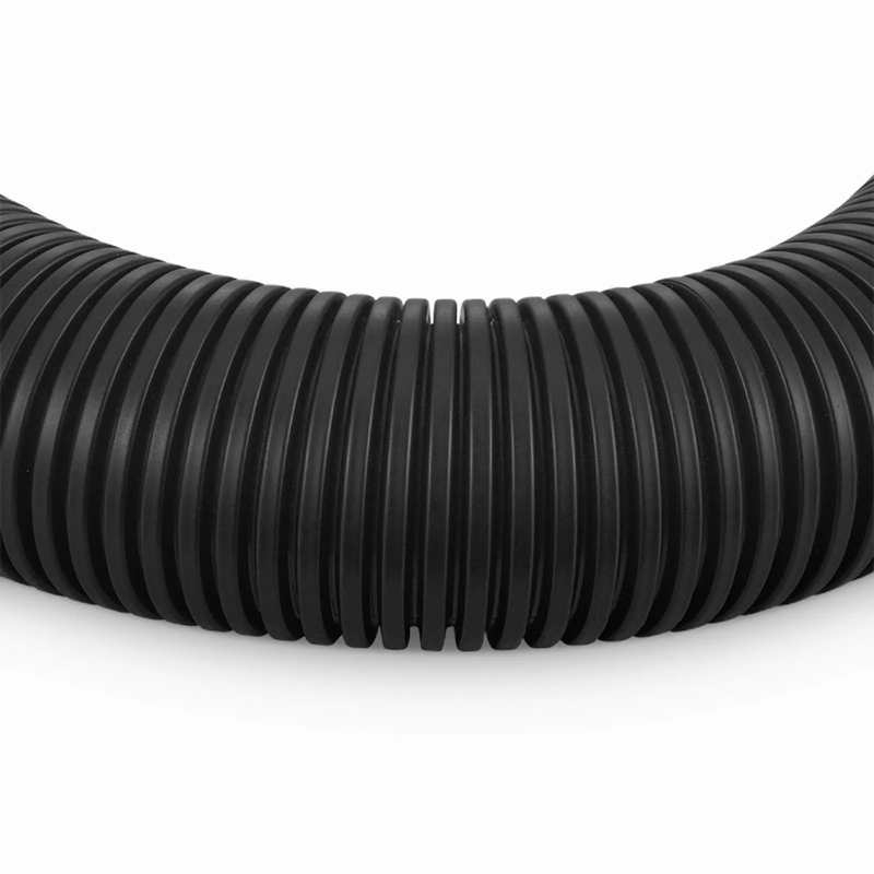 Refurb Squared 25m (82ft) Black Flame Retardant Polypropylene Convoluted Tubing, 36mm Inside Diameter