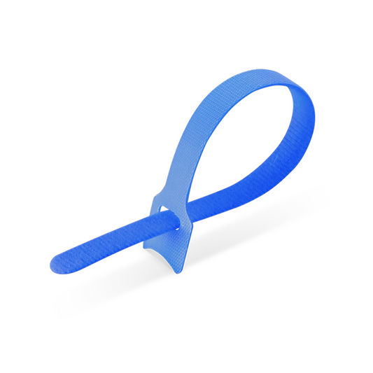Refurb Squared 100Pcs/Pack 8in.L x 0.5in.W T-type Reusable Cable Ties, Blue