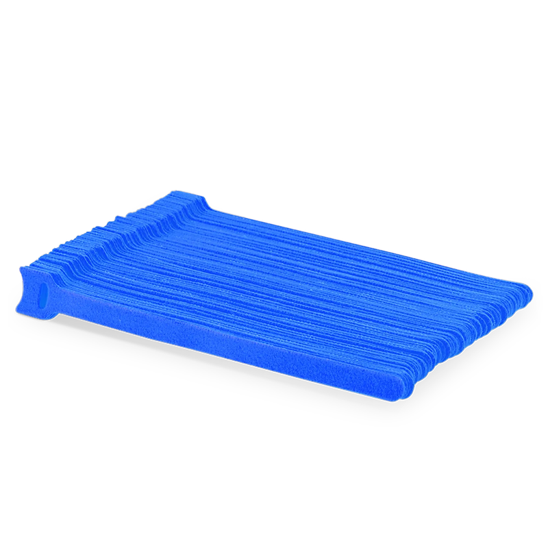 Refurb Squared 100Pcs/Pack 8in.L x 0.5in.W T-type Reusable Cable Ties, Blue