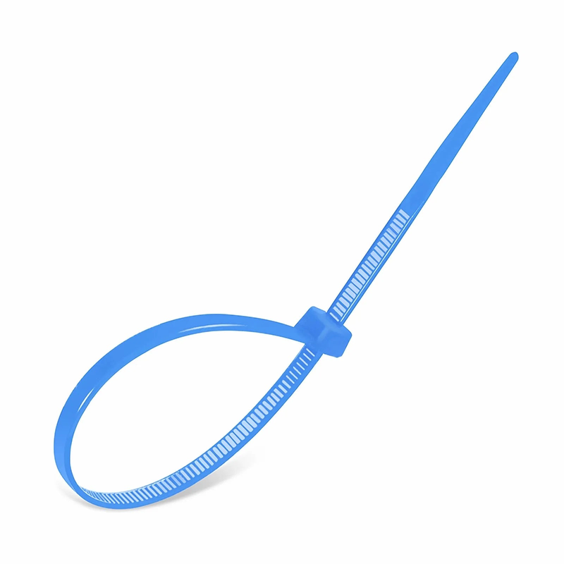 Refurb Squared 100Pcs/Pack 8in.L x 0.18in.W Self-Locking Nylon Cable Ties, Blue