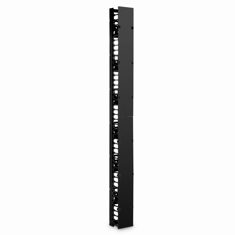 Refurb Squared Vertical Single Sided Steel Cable Manager, 45RU, Bend Radius Finger, 5.5 in. Wide