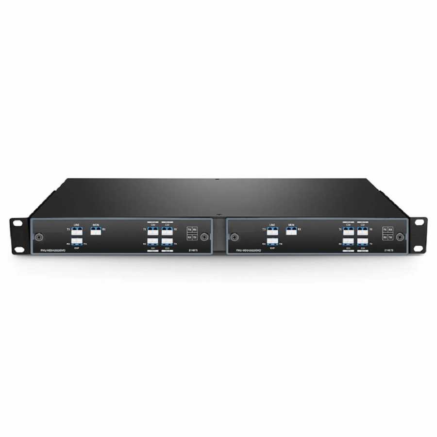 Refurb Squared 4 Channels DWDM Mux Demux, 100GHz C20-C23, with Monitor and Expansion Port, 1.6dB Typical IL, LC/UPC, Dual Fiber, FMU Plug-in Module