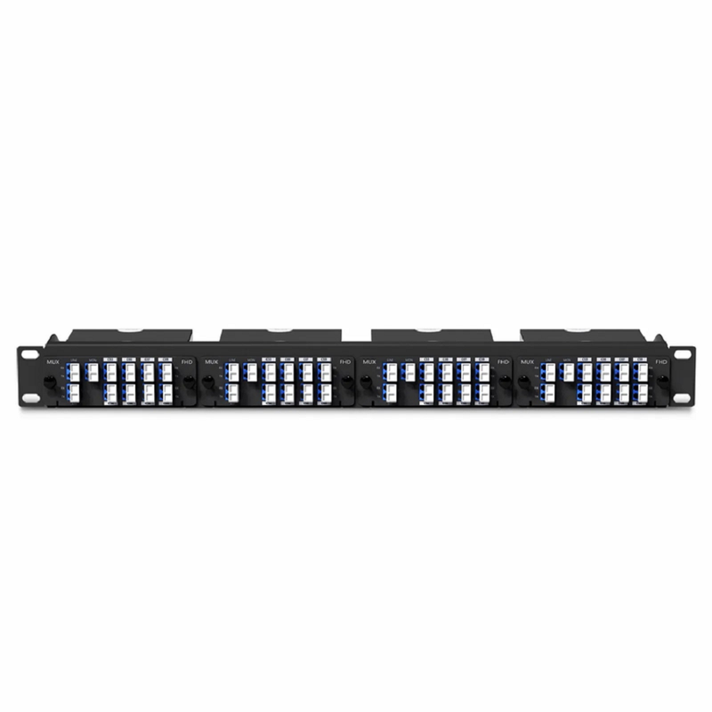 Refurb Squared 8 Channels DWDM Mux Demux, 100GHz C29-C36, with Monitor and Expansion Port, 2.4dB Typical IL, LC/UPC, Dual Fiber, High Density, FHDA Plug-in Module