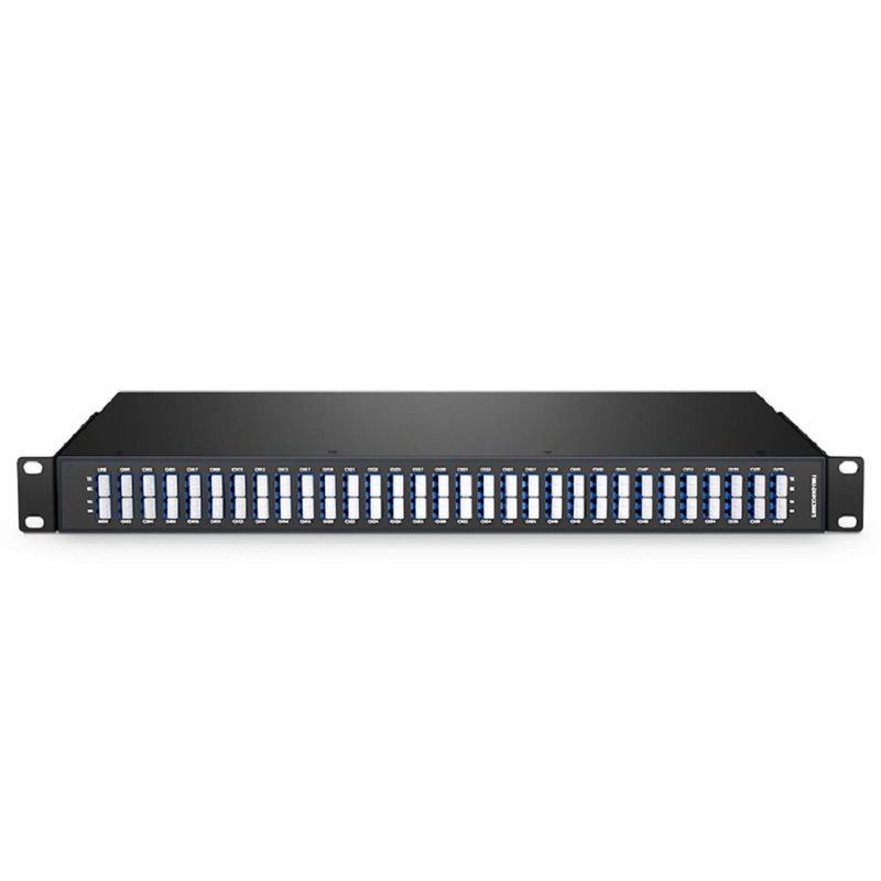 Refurb Squared 60 Channels Odd DWDM Mux Demux, Super C-band 100GHz 190.75-196.65THz, with Monitor Port, 6.0dB Typical IL, LC/UPC, Dual Fiber, FMU 1U Rack Mount