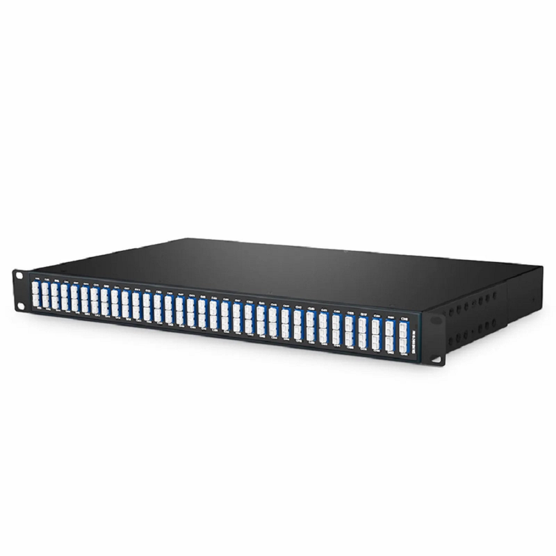 Refurb Squared 64 Channels DWDM Mux Demux, Super C-band 75GHz 191.3625-196.0875THz, with Monitor Port, 5.8dB Typical IL, LC/UPC, Dual Fiber, FMU 1U Rack Mount