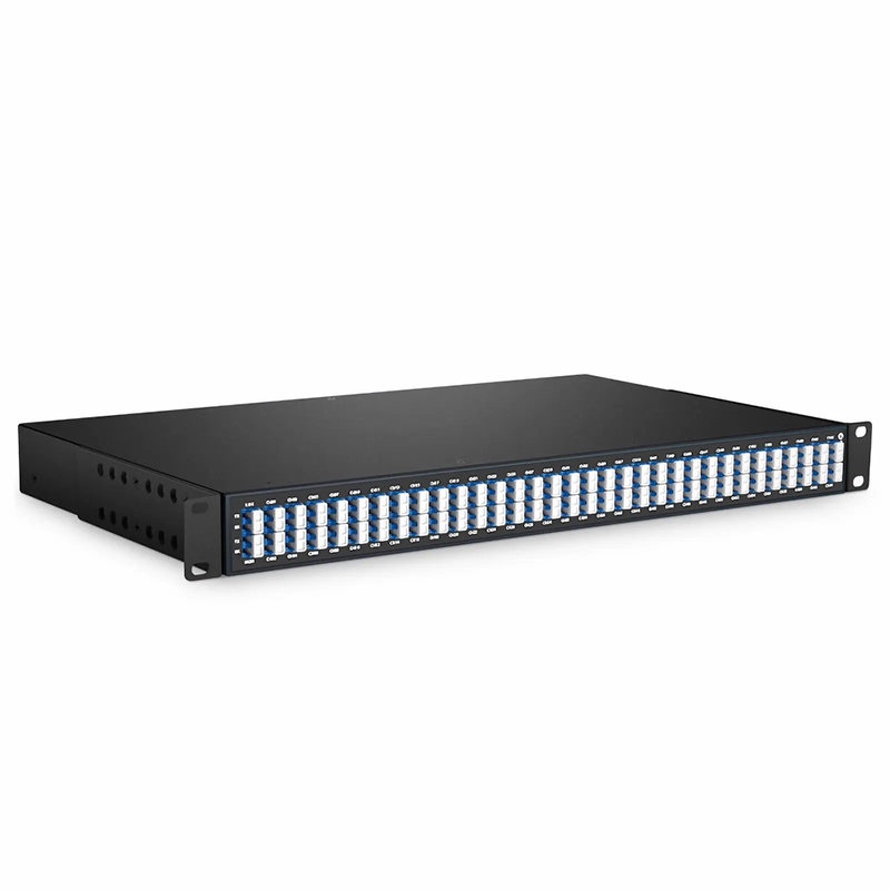 Refurb Squared 64 Channels DWDM Mux Demux, Super C-band 75GHz 191.3625-196.0875THz, with Monitor Port, 5.8dB Typical IL, LC/UPC, Dual Fiber, FMU 1U Rack Mount