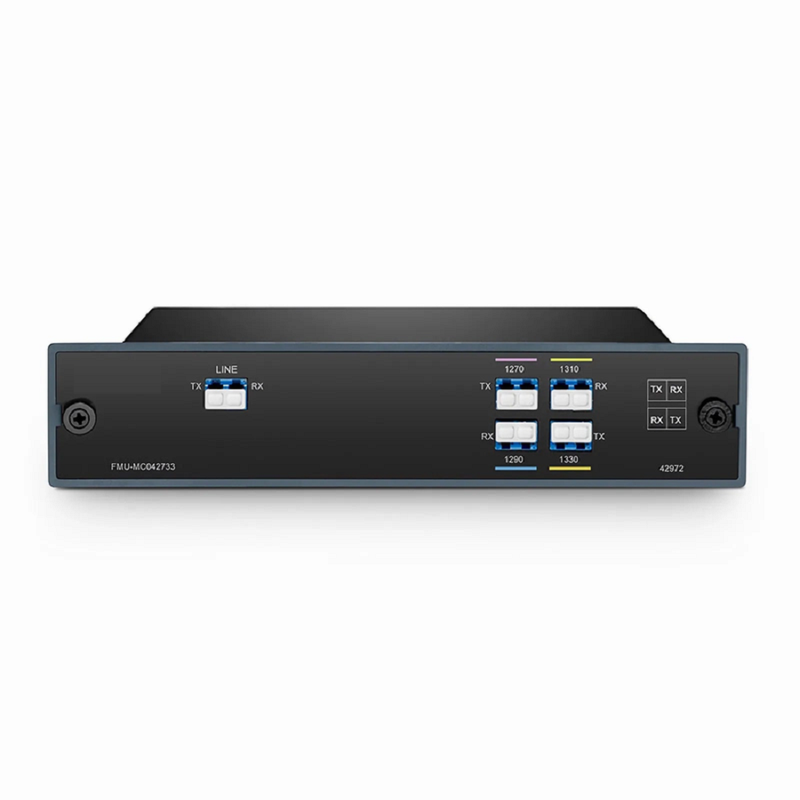 Refurb Squared 4 Channels CWDM Mux Demux, 1270-1330nm, 1.0dB Typical IL, LC/UPC, Dual Fiber, FMU Plug-in Module