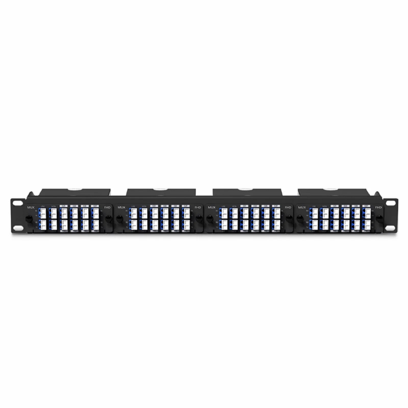 Refurb Squared 4 Channels LAN-WDM Mux Demux, 1295.56-1309.14nm, with Monitor Port, 1.5dB Typical IL, LC/UPC, Dual Fiber, High Density, FHDA Plug-in Module