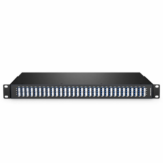 Refurb Squared 64 Channels DWDM Mux Demux, Super C-band 75GHz 191.3625-196.0875THz, with Monitor Port, 5.8dB Typical IL, LC/UPC, Dual Fiber, FMU 1U Rack Mount