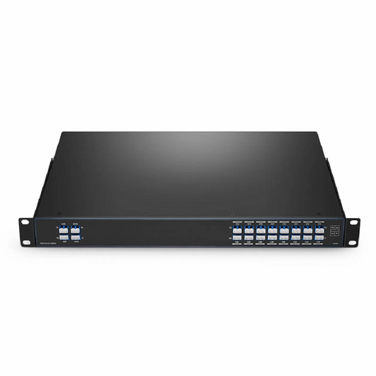 Refurb Squared 16 Channels DWDM Mux Demux, 100GHz C21-C36, with Monitor, Expansion and 1310nm Port, 4.4dB Typical IL, LC/UPC, Dual Fiber, FMU 1U Rack Mount