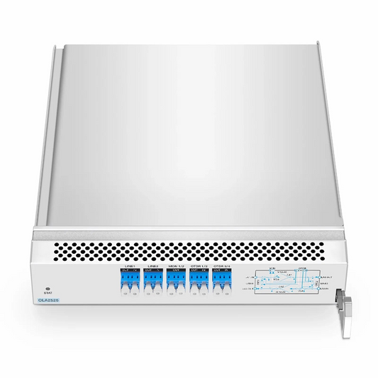 Refurb Squared D7000 OLA2525, DWDM EDFA In-line Amplifier with Dual LA 15-25dB Gain, 21.5dBm Output for D7000 Series Managed Chassis, with Built in OSC, VOA
