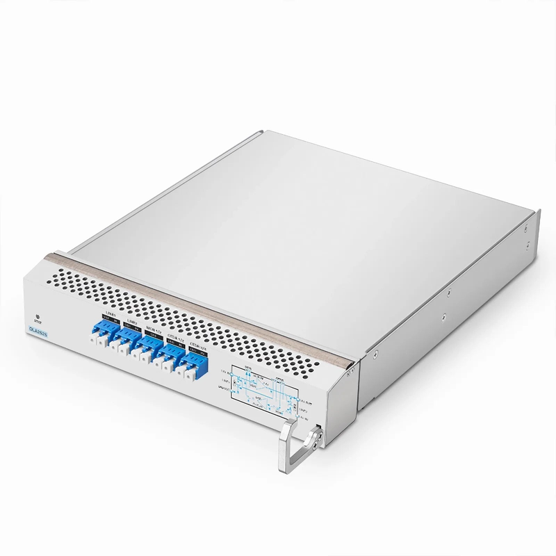 Refurb Squared D7000 OLA2525, DWDM EDFA In-line Amplifier with Dual LA 15-25dB Gain, 21.5dBm Output for D7000 Series Managed Chassis, with Built in OSC, VOA