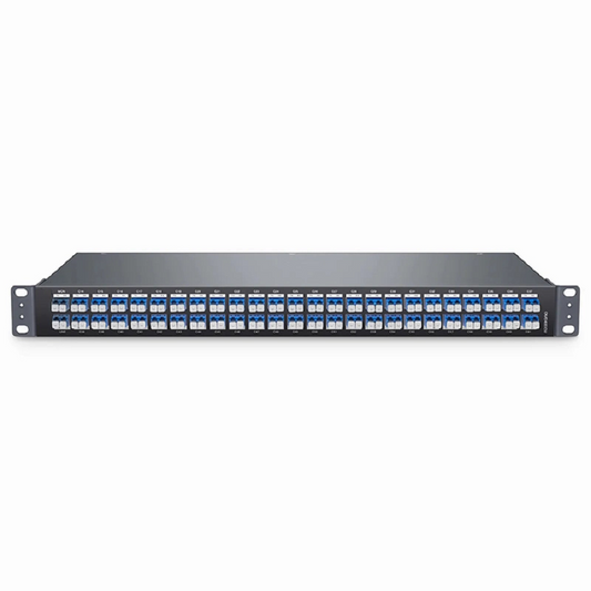 Refurb Squared OMD48ECM, 48 Channels 100GHz C14-C61 Passive, Dual Fiber DWDM Mux and Demux with Monitor Port, LC/UPC, 1U Rack