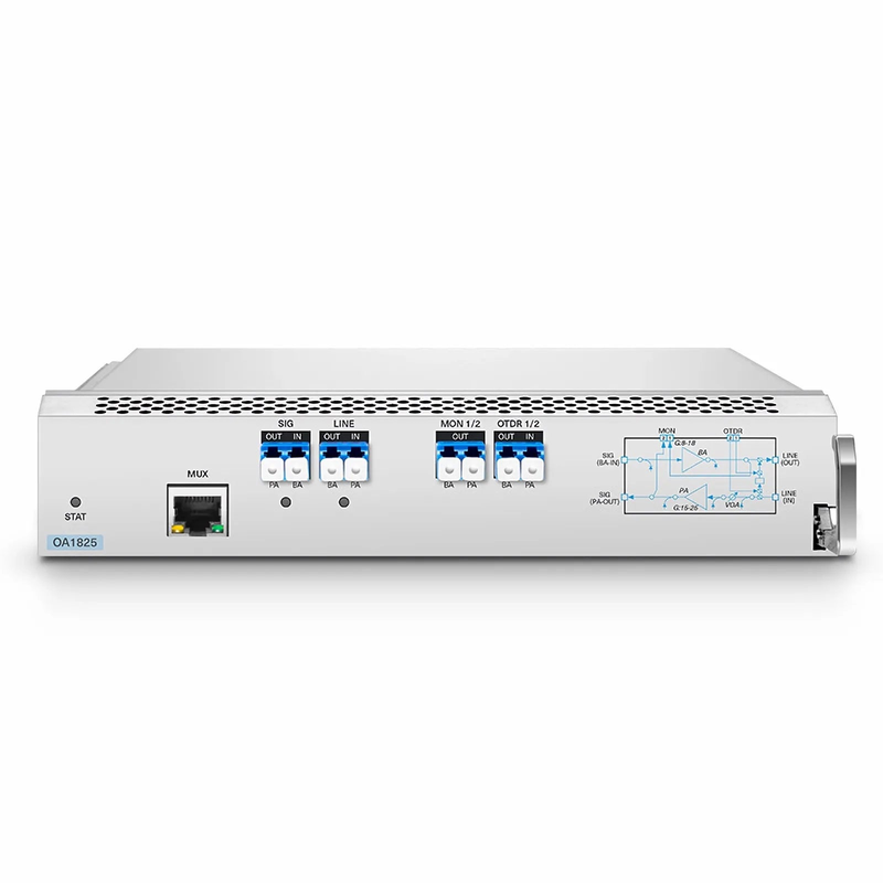 Refurb Squared D7000 OA1825, DWDM EDFA Bidirectional Amplifier with PA 15-25dB and BA 8-18dB Gain, 21.5dBm Output for D7000 Series Managed Chassis, with Built in OSC, VOA