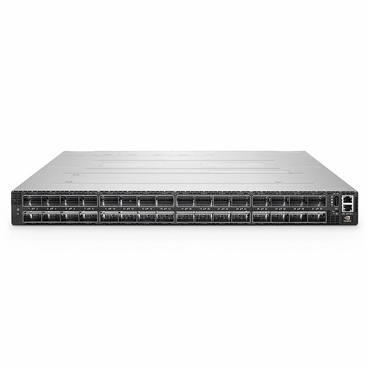 Refurb Squared MQM9700-NS2F, NVIDIAA® 64-Port NDR 400G InfiniBand Data Center Switch, 32 OSFP Ports, Managed, x86 Dual Core, NVIDIA Quantum-2 Chip, P2C Airflow
