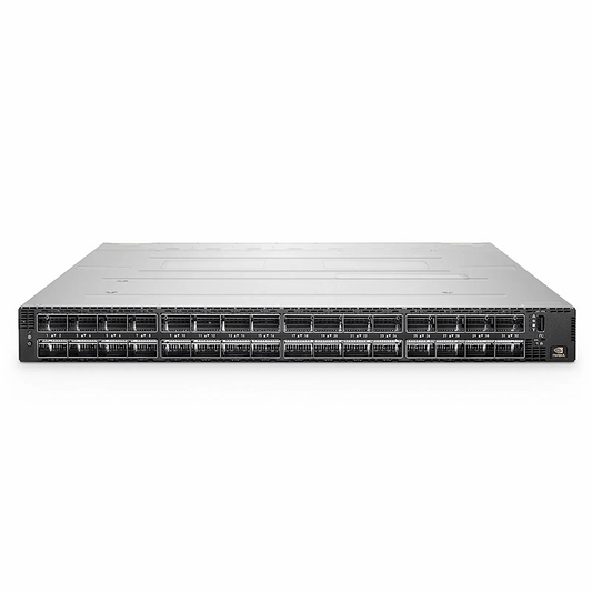 Refurb Squared MQM9790-NS2F, NVIDIAA® 64-Port NDR 400G InfiniBand Data Center Switch, 32 OSFP Ports, Unmanaged, x86 Dual Core, NVIDIA Quantum-2 Chip, P2C Airflow