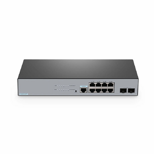 Refurb Squared S2805S-8TF, 8-Port Gigabit Ethernet L2 Smart Managed Switch, 8 x Gigabit RJ45, with 2 x 1Gb SFP Uplinks, Fanless