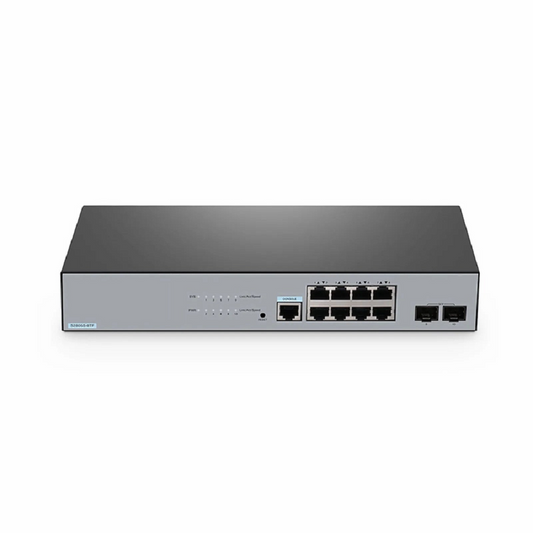 Refurb Squared S2805S-8TF, 8-Port Gigabit Ethernet L2 Smart Managed Switch, 8 x Gigabit RJ45, with 2 x 1Gb SFP Uplinks, Fanless