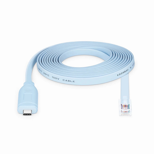 Refurb Squared 7ft (2m) USB C (Male) to RJ45 (Male) Console Cable, Blue
