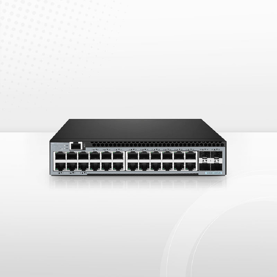 Refurb Squared S3400C-24MG4S, 24-Port Ethernet L2+ Compact Half-Width Switch, 24 x 100M/1000M/2.5GBase-T/Multi-Gigabit, with 4 x 10Gb SFP+ Uplinks