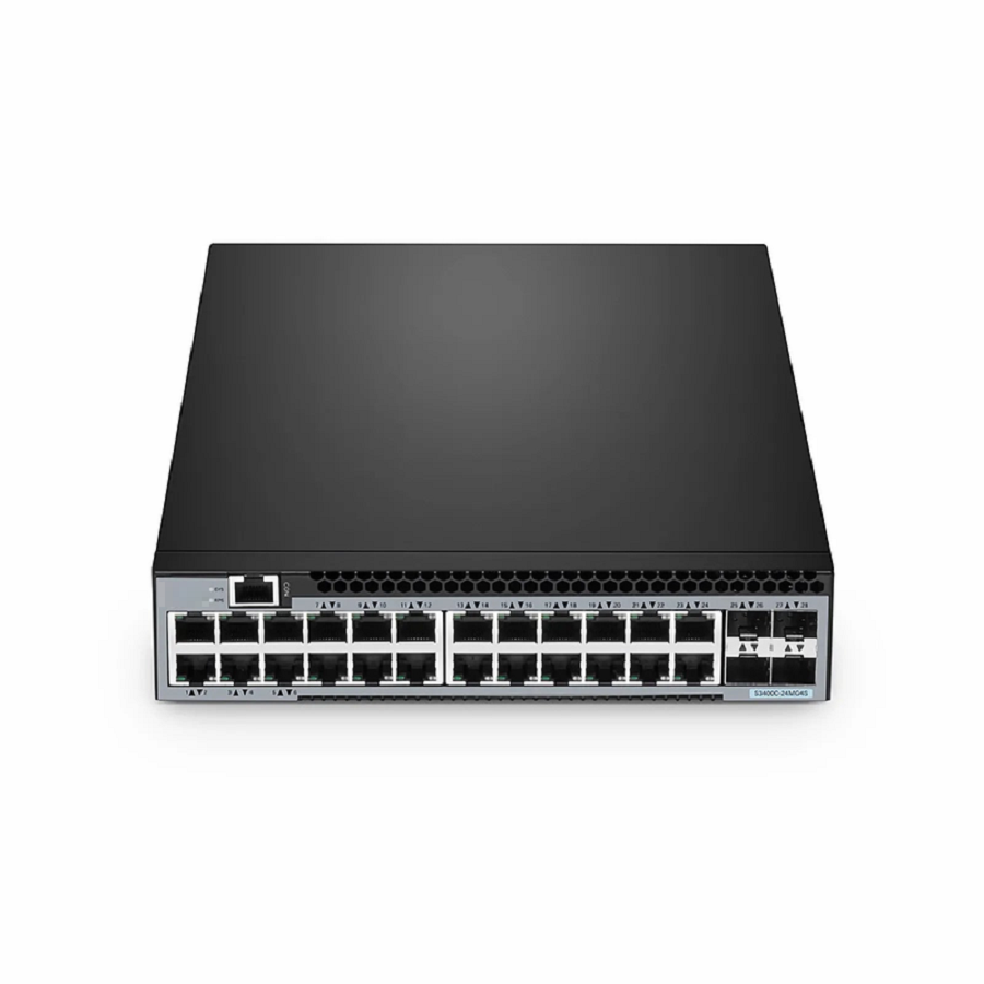 Refurb Squared S3400C-24MG4S, 24-Port Ethernet L2+ Compact Half-Width Switch, 24 x 100M/1000M/2.5GBase-T/Multi-Gigabit, with 4 x 10Gb SFP+ Uplinks