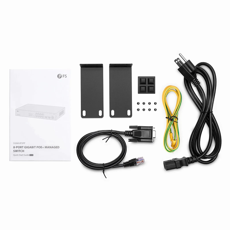 Refurb Squared S3260-8T2FP, 8-Port Gigabit Ethernet L2+ PoE+ Switch, 8 x PoE+ Ports @240W, with 2 x 1Gb SFP Uplinks, Support IEEE 802.3af/at